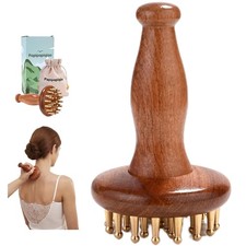 29teeth Copper Head Massage Comb for Body and Scalp Meridian Point Massager B...