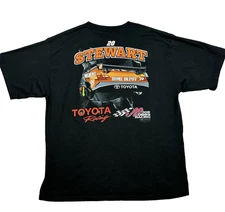 Mens Chase Authentics Tony Stewart Graphic T Shirt Toyota Racing Black Size 2XL