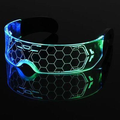 Comius Sharp Led Brille, Party Leuchtbrille Leuchtende Visor Glasses, Futuristis