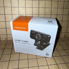Creative Live! Cam Sync 1080p V2 Full HD Wide-Angle USB Webcam with Auto Mute