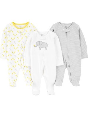 Simple Joys by Carter's Baby 3pack Sleep and Play, elephant, stripe, giraffe,...