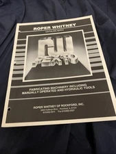 Roper Whitney Catalog R W Pexto Manually Operated Hydraulic Tools