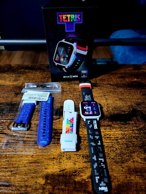 Tetris : My Play Watch Retro Gaming Smart with Collectors Strap COMPLETE WORKING