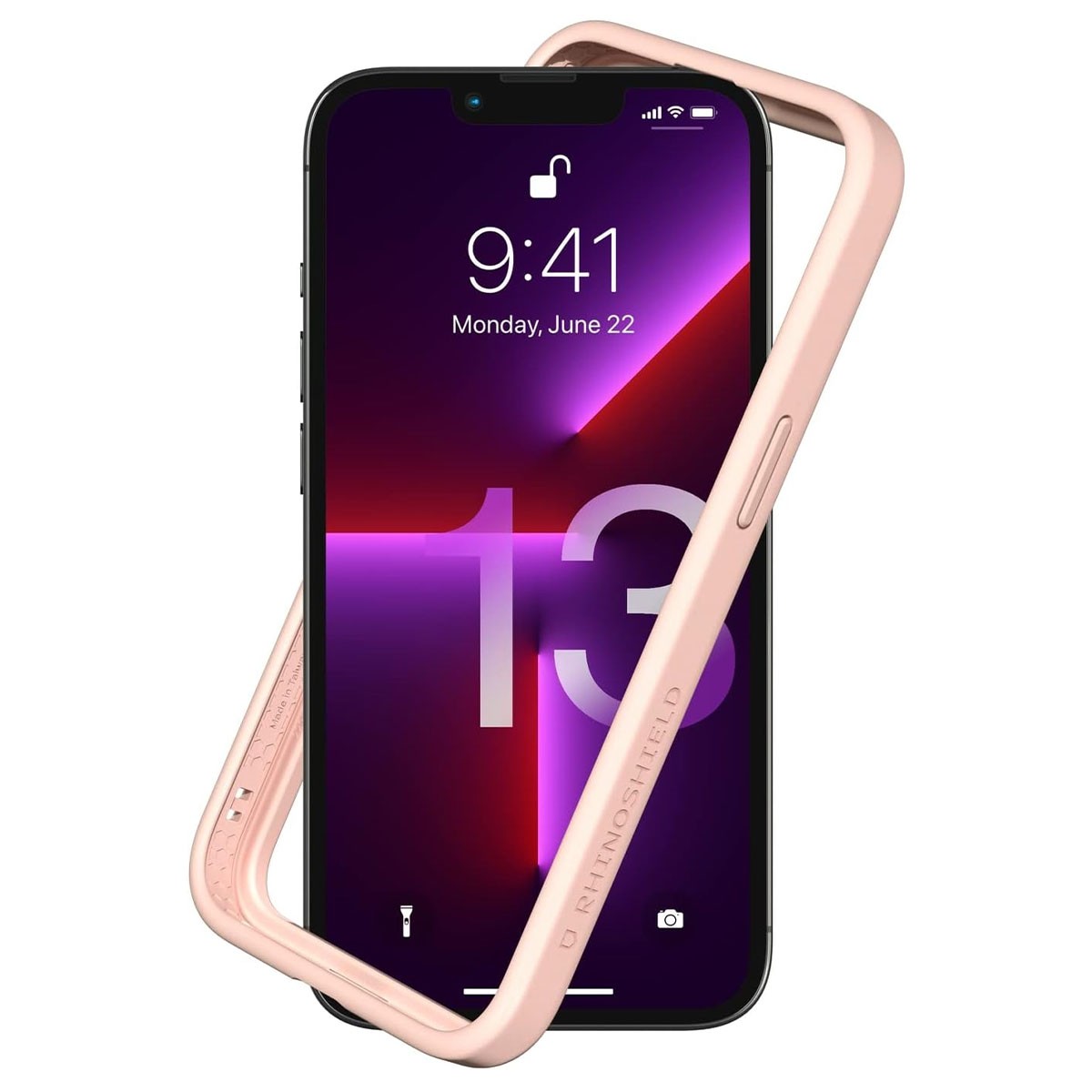 Coque rose Rhinoshield Mod NX pour iPhone 13 Pro style urbain - 3