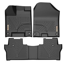 All Weather 3d Floor Mats Liner Set For 2016-2022 Honda Pilot Tpe Rubber Black