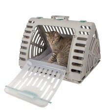 SportPet Extra Large Durable Plastic Collapsible Cat Carrier W/ Water-Resistant