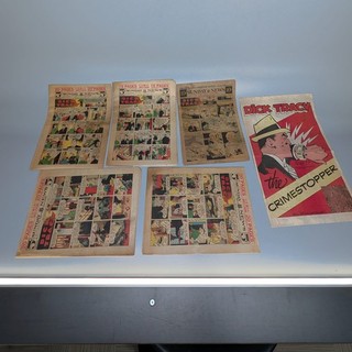 Lote Dick Tracy NY Sunday News Secciones de Cómics Años 50 1937 Tapón de Cena Póster