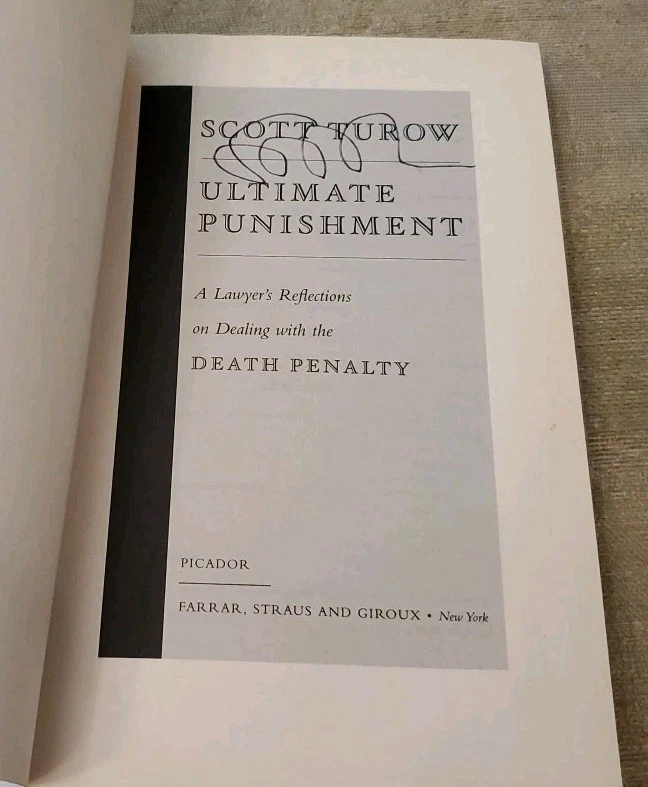Scott Turow Ultimate Punishment SIGNED PB First Edition Picador 2004 - Image 2 of 4