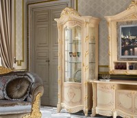 SchräNke Anrichte Italienische MöBel Holz Vitrine Schrank Vitrinen Wohnzimmer
