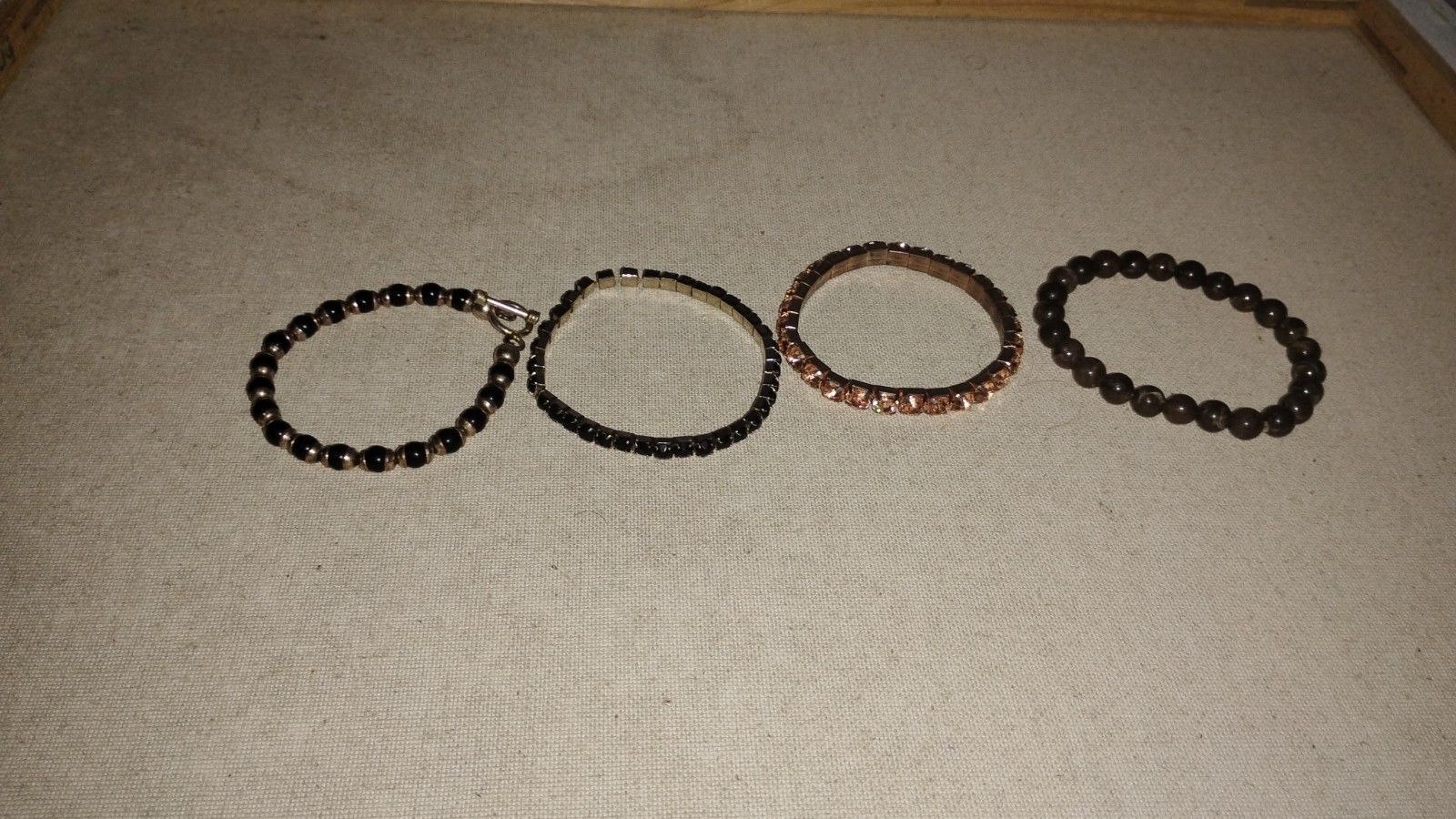 Stackable Beaded & Bangle Bracelets Set, Brown Bl… - image 5