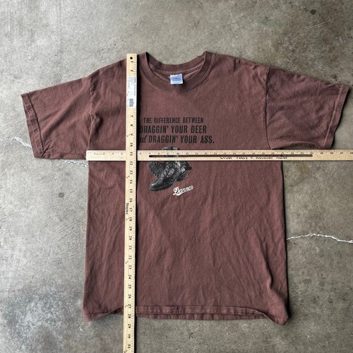 CAMISETA PUBLICITARIA PROMOCIONAL VINTAGE DANNERS GRANDE MARRÓN BORGOÑA - Imagen 5 de 5