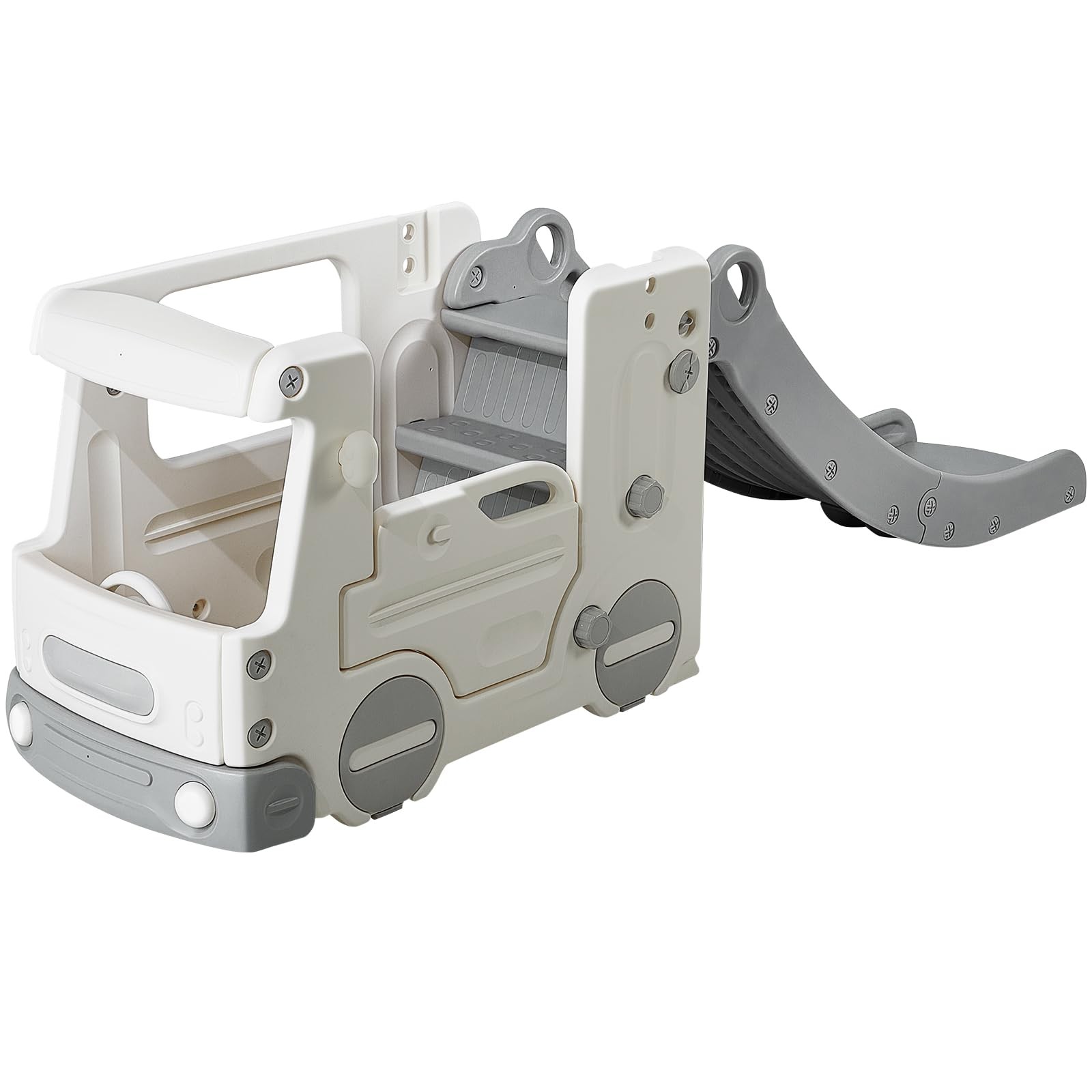 Gray Car Playhouse with Slide for Kids 1 to 5 Years Indoor O