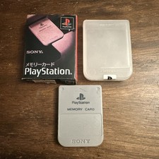 PS1 MEMORY CARD SCPH-1020 Sony Playstation 1 Official 0795 - Boxed - Authentic