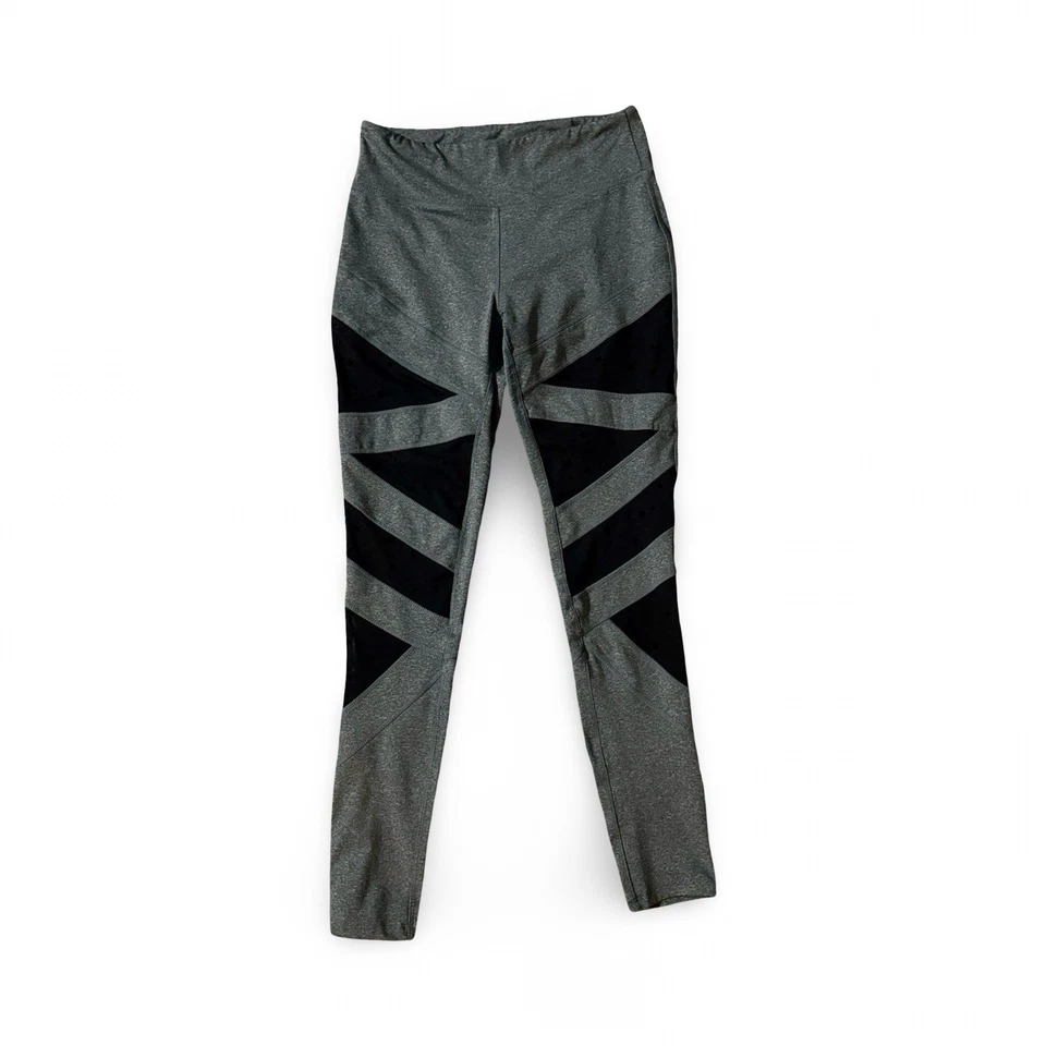 JESSICA SIMPSON The Warm Up Mujer Leggings Activos Pantalones de Yoga Talla M, Gris/Negro Foto 2 de 4