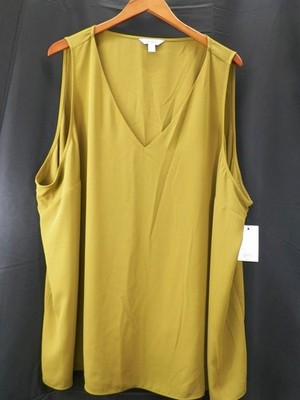 Nine West Women's Essential V-Neck Tank Destiny Ginger Size 4X