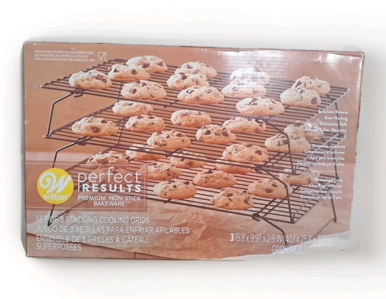 Wilton Set Of 3 Premium Non Stick Staking Cooling Grids Bakeware NEW In Box