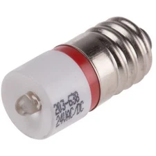 2 pc RS PRO 203638 Red LED Indicator Lamps E10 Single Chip 24 V ac/dc 100000 h