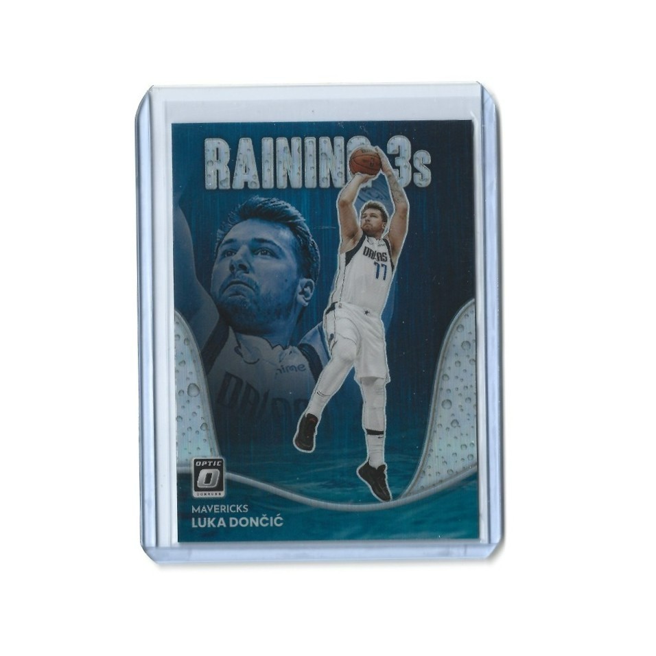 2022-23 Panini Donruss Optic Luka Doncic Raining 3s Insert Prizm Holo #7