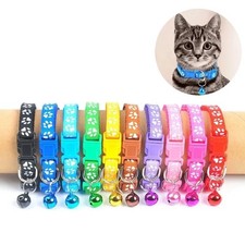 Reflective Nylon Cat Collar With Bell For kitten Small Dog Puppy Pet Adjustable