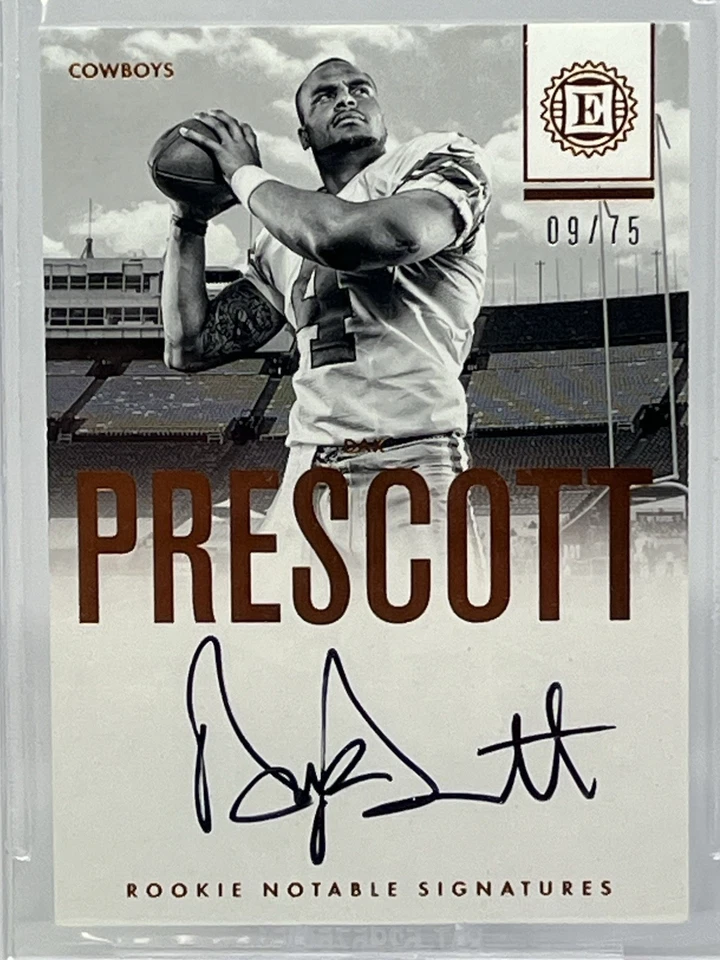 Dak Prescott Rookie Auto #d/75 BGS 9.5 10 2016 Panini Encased Notable Signatures - Image 2 of 4