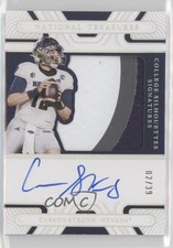 2022 Panini National Treasures Collegiate Silver 2/39 Carson Strong Auto 15wb