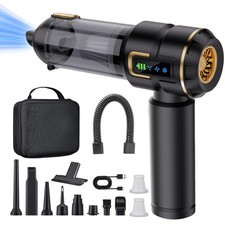 Cordless Car Vacuum Cleaner Rechargeable 27000PA Mini Hoover Pet Hair Gold Black