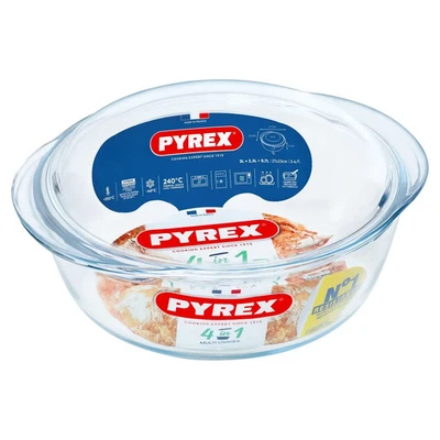 Pyrex Round Casserole Dish With Lid 3L original pyrex 4 in 1 - Image 1 of 4