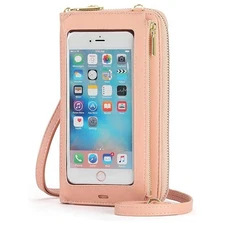 Small Cell Phone Crossbody Bag Purse for Women PU Leather Wallet Purse Crossb...