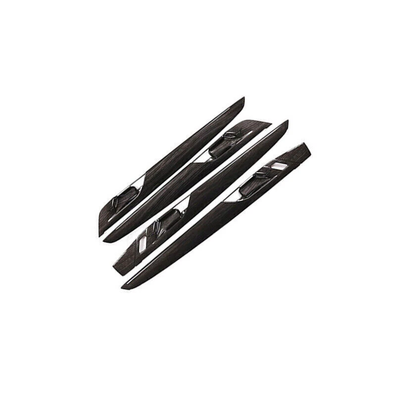 Tira de cubierta de panel de puerta interior de grano de madera negra apta para BMW X2 F39 2018-2021 Foto 4 de 4