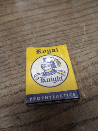 Vtg NOS Royal Knight Prophylactics Package Of 2 Allied Latex Sales Co New York - Picture 1 of 8
