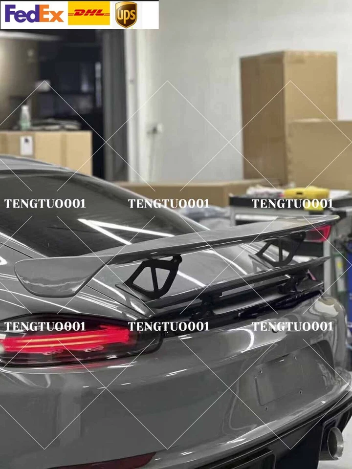 Unpainted Rear Spoiler Wing For Porsche 718 981 987 Boxter Cayman GT4 Style - Image 2 of 2