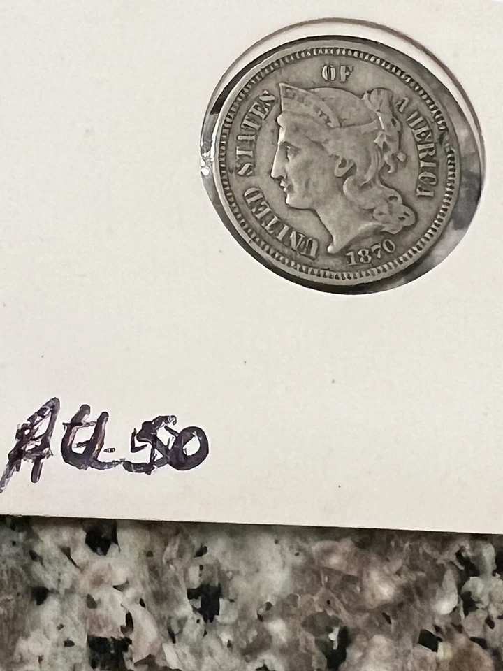 1870 Nickel 3 cent Piece - Image 3 of 3