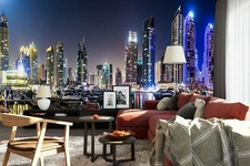 3D Stadtnacht 357NAM Geschäft Tapete Wandgemälde Selbstklebend Handel Amy