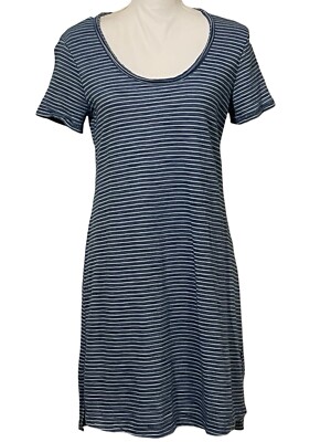 universal thread blue striped dress Stripe Short Sleeve Scoop Neck Casual Women’s Size S Size:XL/16 - (UK 16/US 12/EU 44)