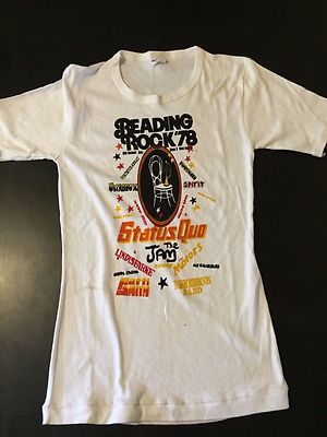 Vintage 1978 Reading Rock T-Shirt Foreigner Jam Patti Smith