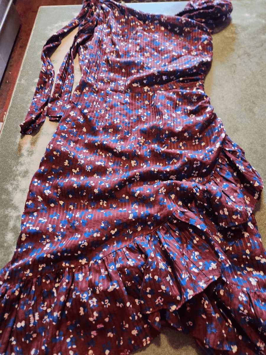 Ulla Johnson Uma Off Shoulder Midi Dress Sz