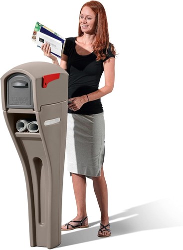 Durable Streamline Mailbox with Magnetic Closure & Easy Installation - Mocha - Picture 8 of 8