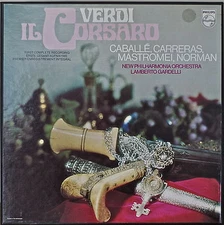 VERDI: Il Corsaro-M1976 2LP DUTCH IMP CABALLE/CARRERAS/JESSYE NORMAN w/LIBRETTO