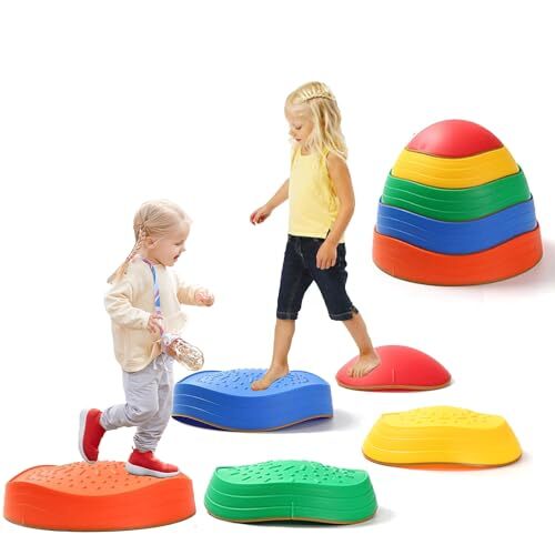 BALANCE STEPPING STONES for Kids Multicolor 5 Pcs FANBOXK 