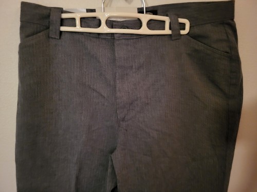 Riders Lee Womens Grey Pinstripe 16 L Slash Pocket Pant Misses 136 7066 36 W 34 - Picture 12 of 24