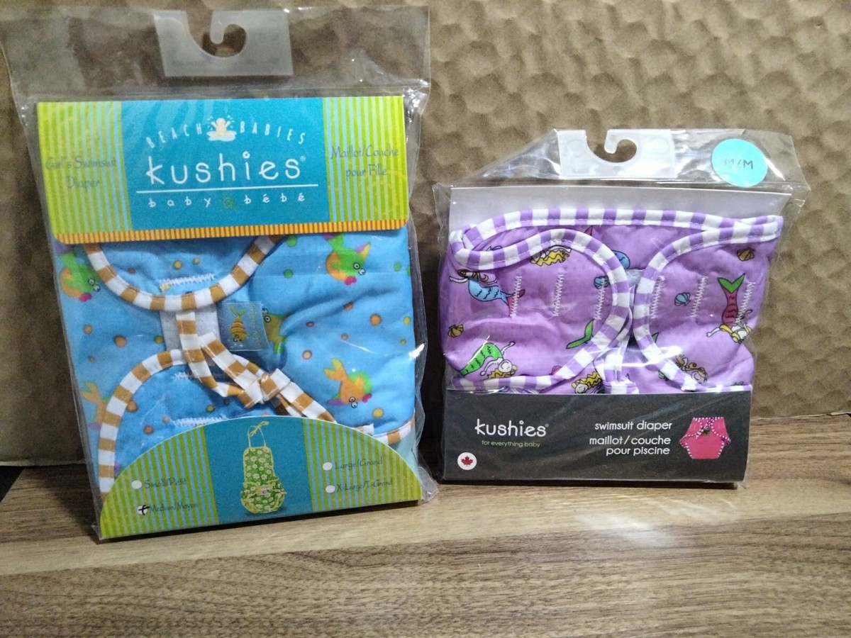 Kushies Swim Diaper Lot Of Unisex Medium 14-25lbs