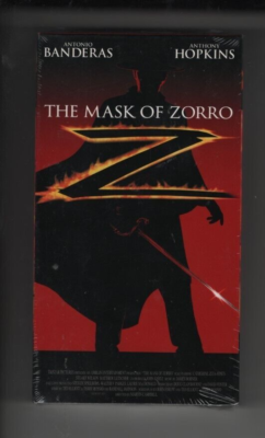 The Mask of Zorro (VHS, 1998) Anthony Hopkins, Antonio Banderas