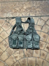 7pc. Fighting Load Carrier Vest + MOLLE II Pouches DYE DARK GREEN Army USGI