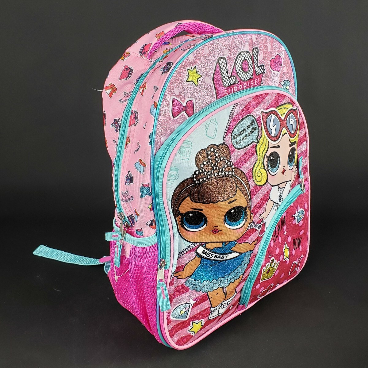 LOL Surprise Holo Backpack Full Size 14x16 Kids School Bag Amazon.com | LOL Surprise Backpack Set - Bundle of 16  main image 4