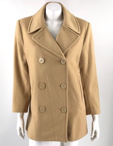 tan peacoat womens