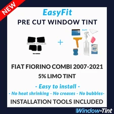 EasyFit Static Pre Cut Tint & Tools For Fiat Fiorino Combi 2007-21 5% Limo Rear