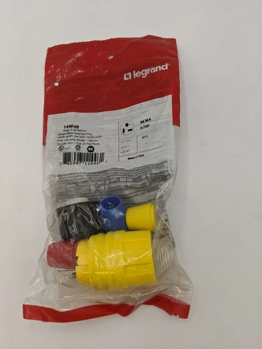 Legrand 14W48 Straight Blade Watertight Plug 20A 250V NOS