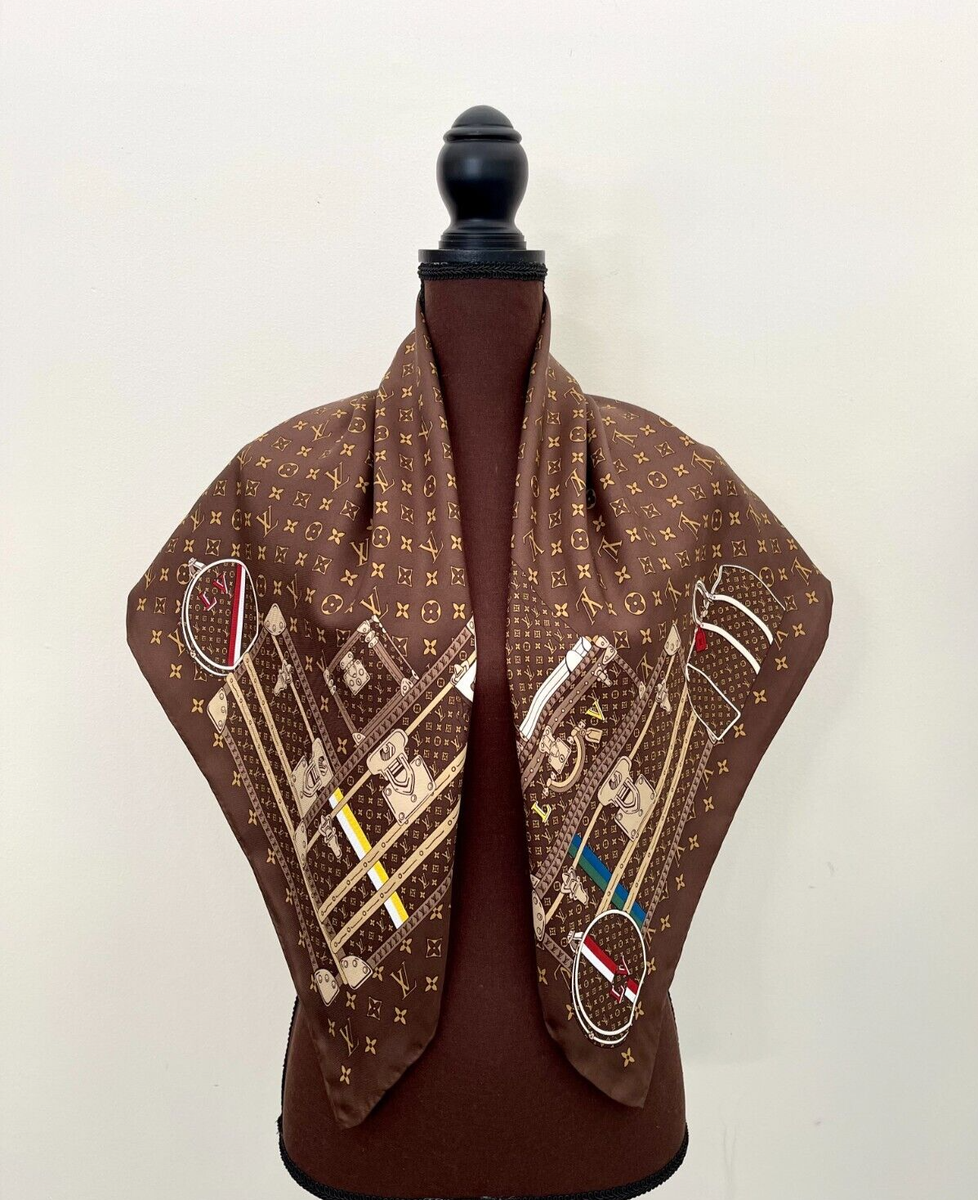 New Louis Vuitton Scarf Iconic Monogram Classic Trunks New Louis Vuitton Scarf Iconic Monogram Classic Trunks