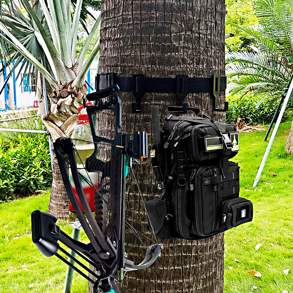 2Pcs Treestand Strap Gear Hangers With Hooks For Hunting Equipment on