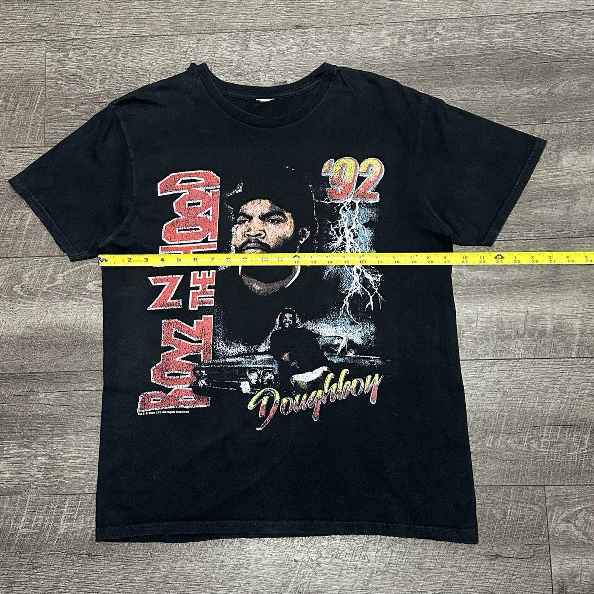 Boyz N The Hood Men's T-Shirt Doughboy '92 Graphic Rap Tee Black S